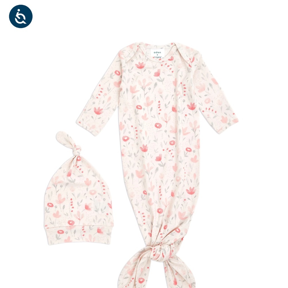 ADEN + ANAIS knotted gown and cap
